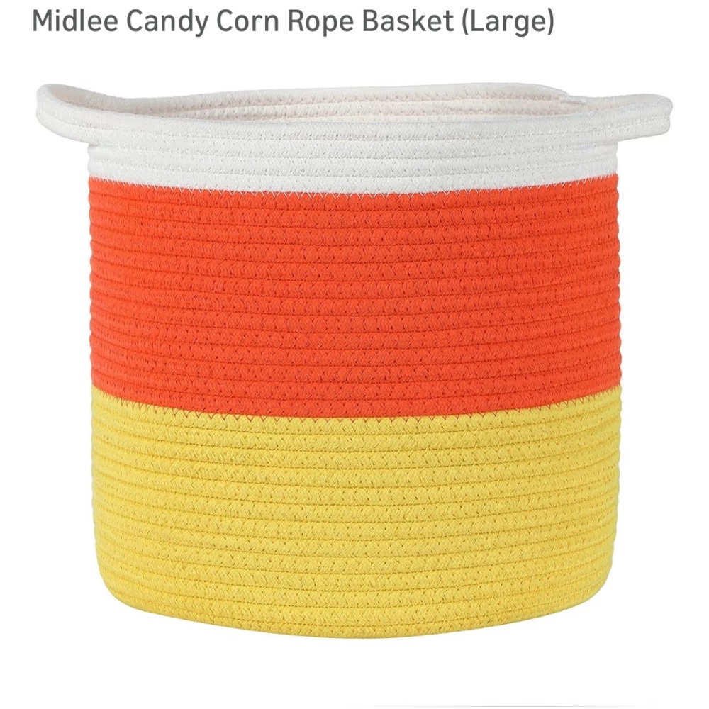 Candy Corn Rope Basket